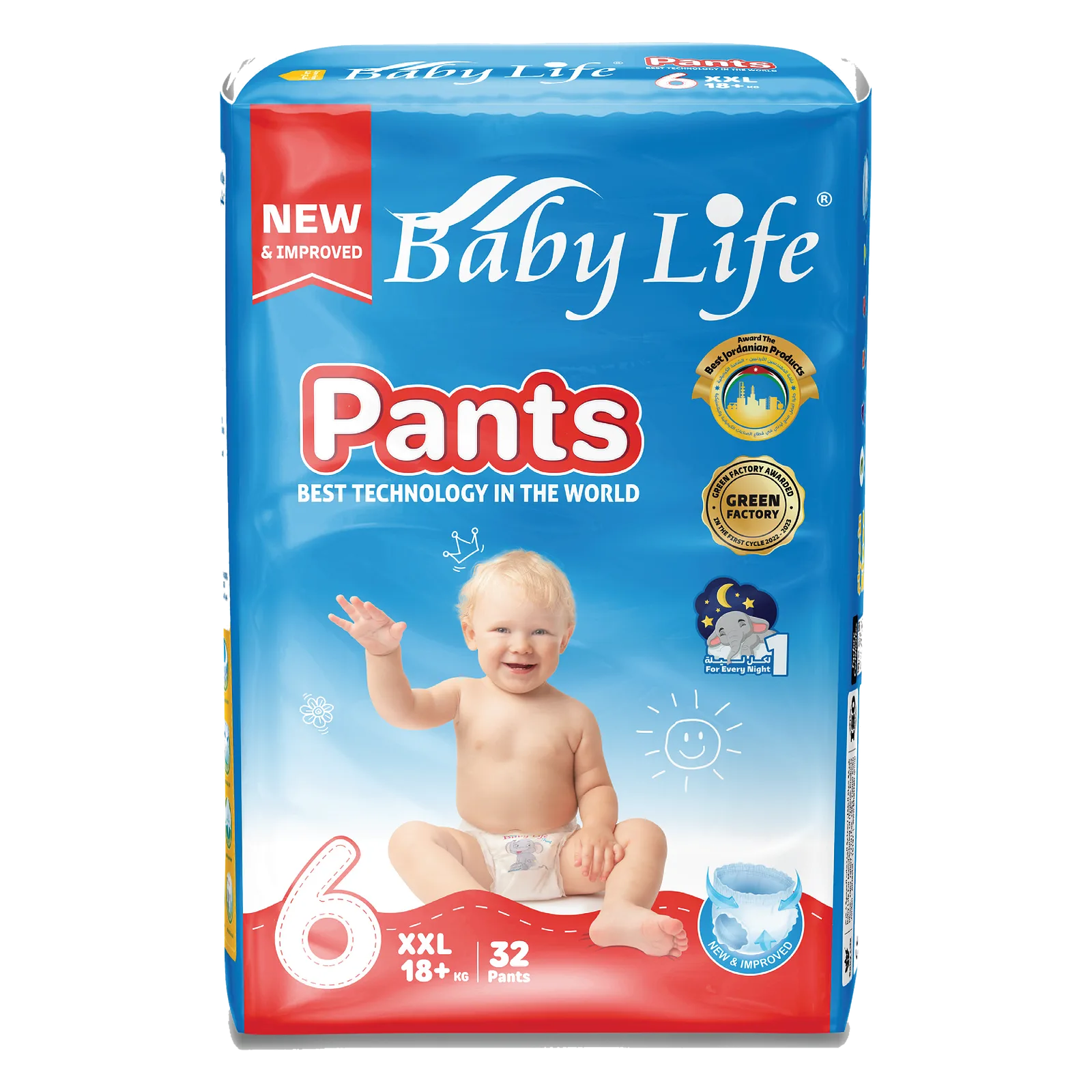 Baby Life Pants — Jumbo pack · Size 6 · 18+ kg