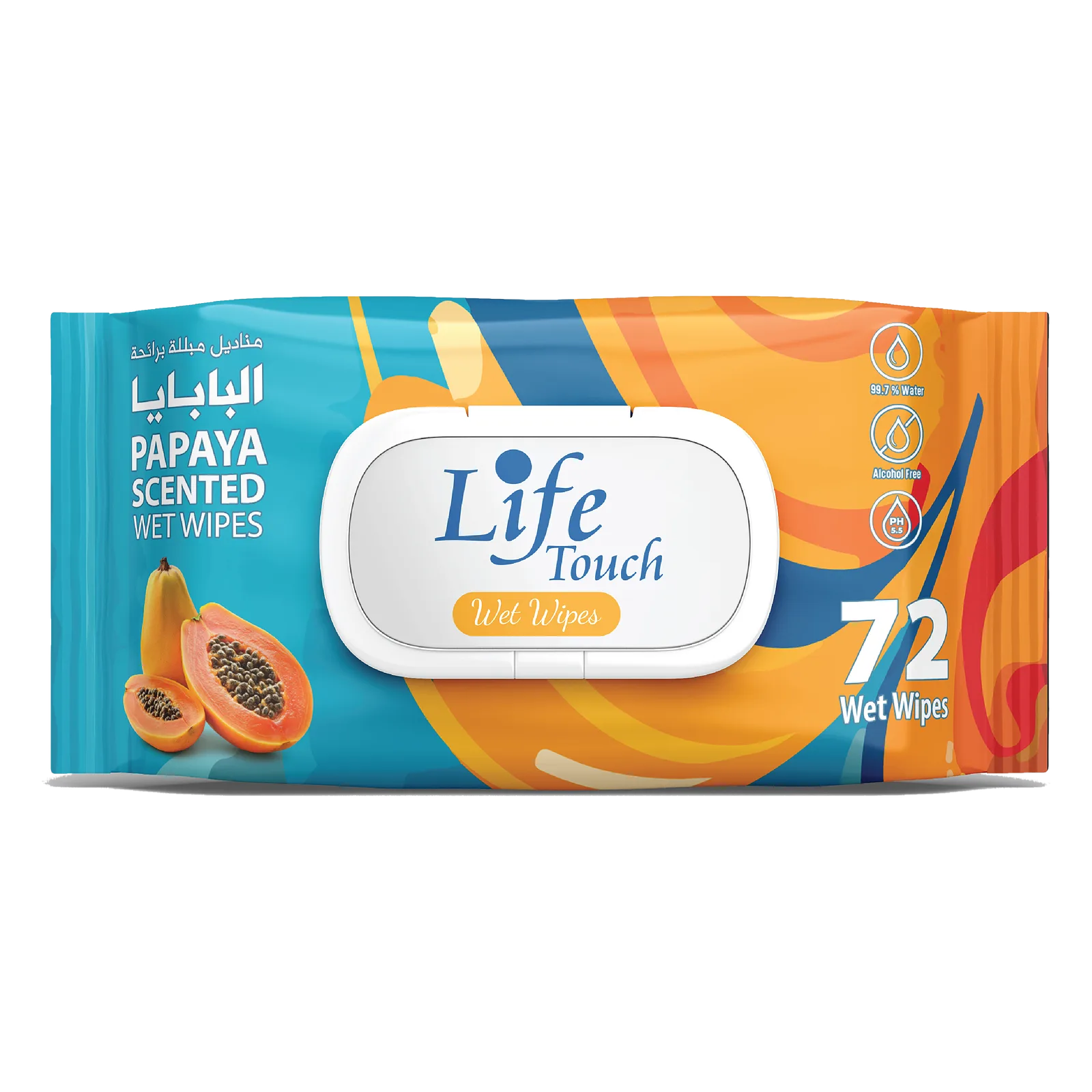 Life Touch Wet Wipes · 72 — Papaya