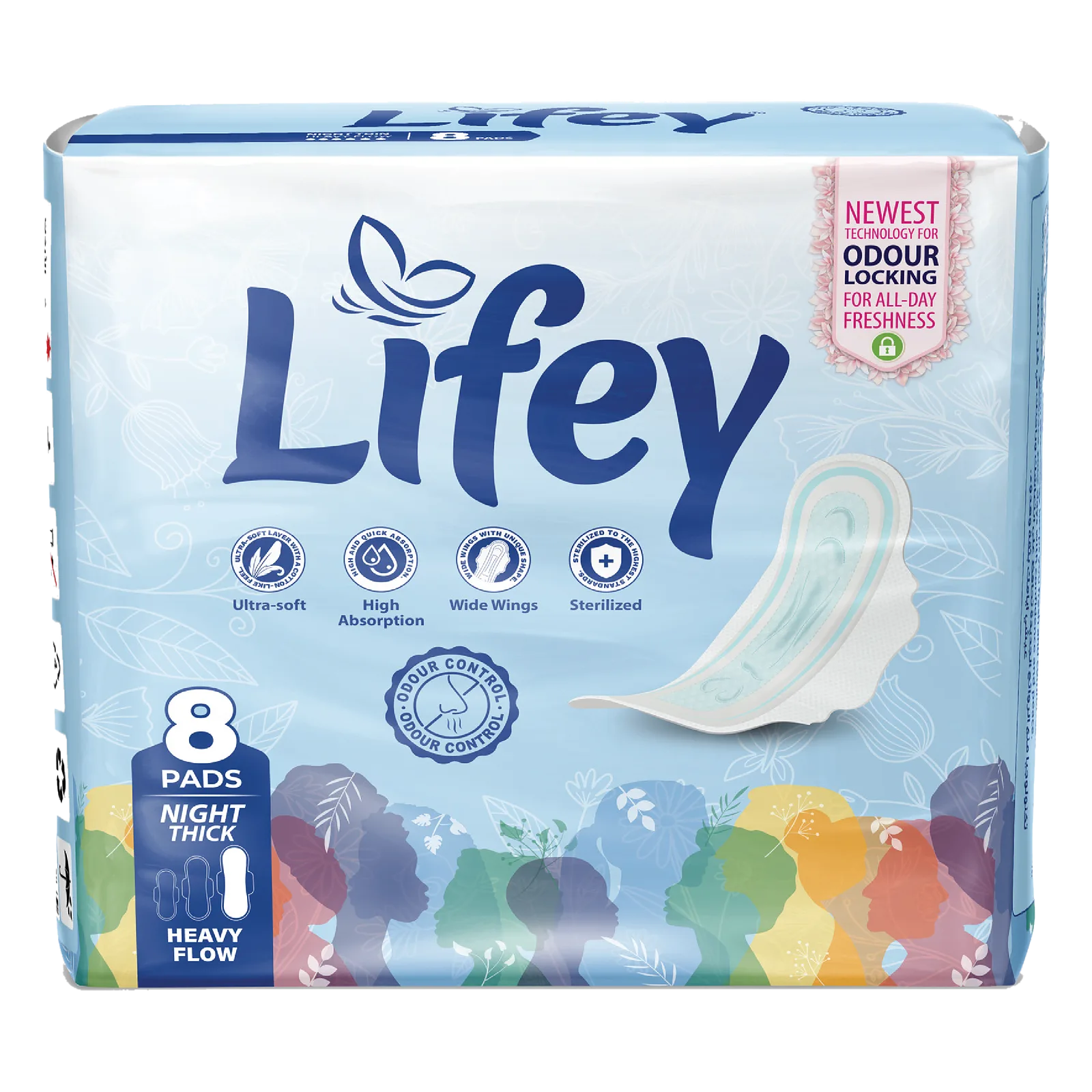 Lifey Thick — Night thick · heavy flow · 8 pads