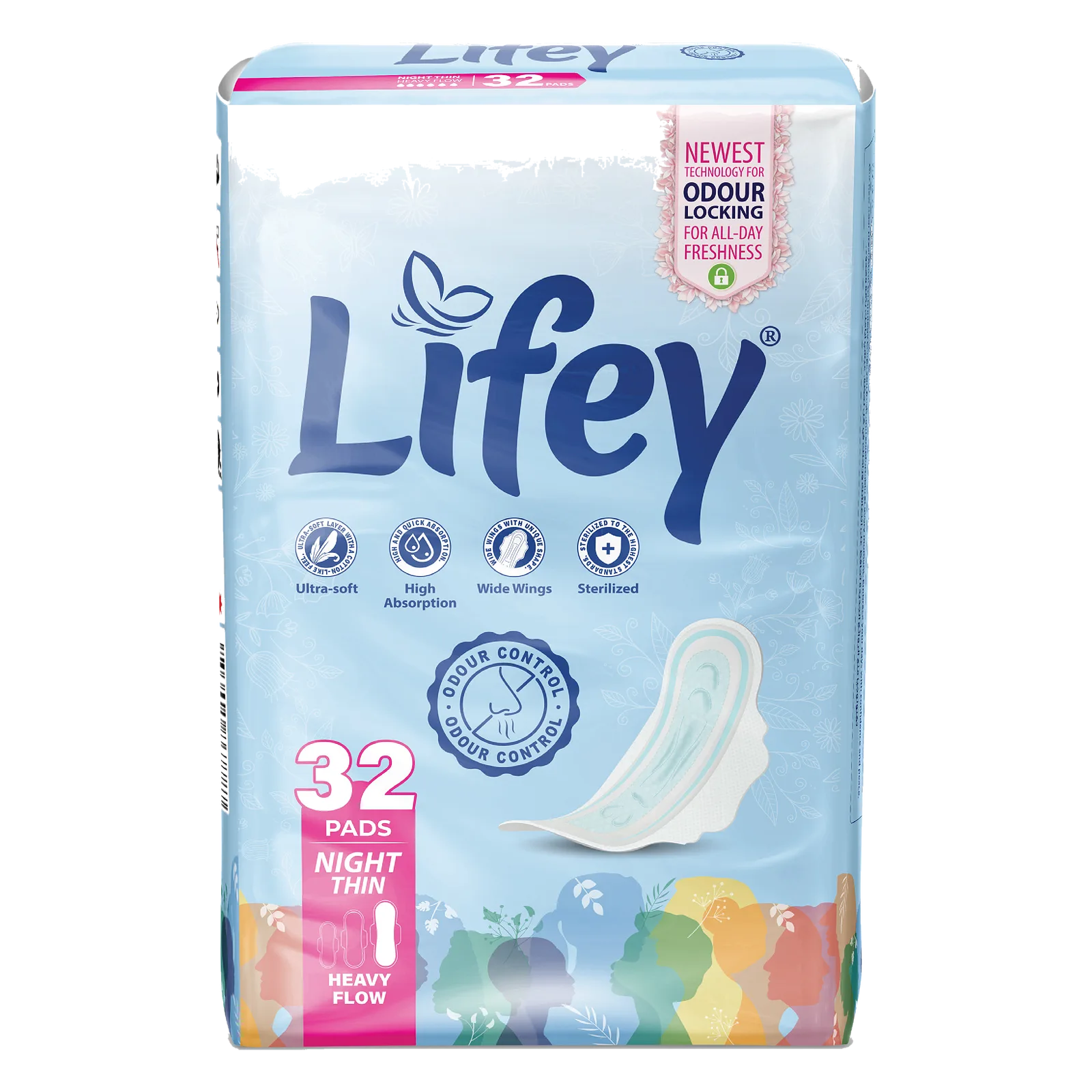 Lifey Thin — Night thick · heavy flow · 32 pads