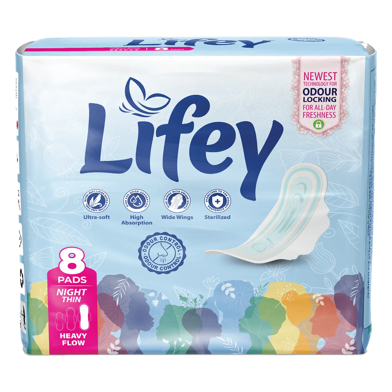 Lifey Thin — Night thick · heavy flow · 8 pads